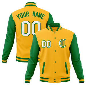 Custom Varsity Letterman Baseball Jackets Personalized Full-Snap Stitched Coats for Men Women