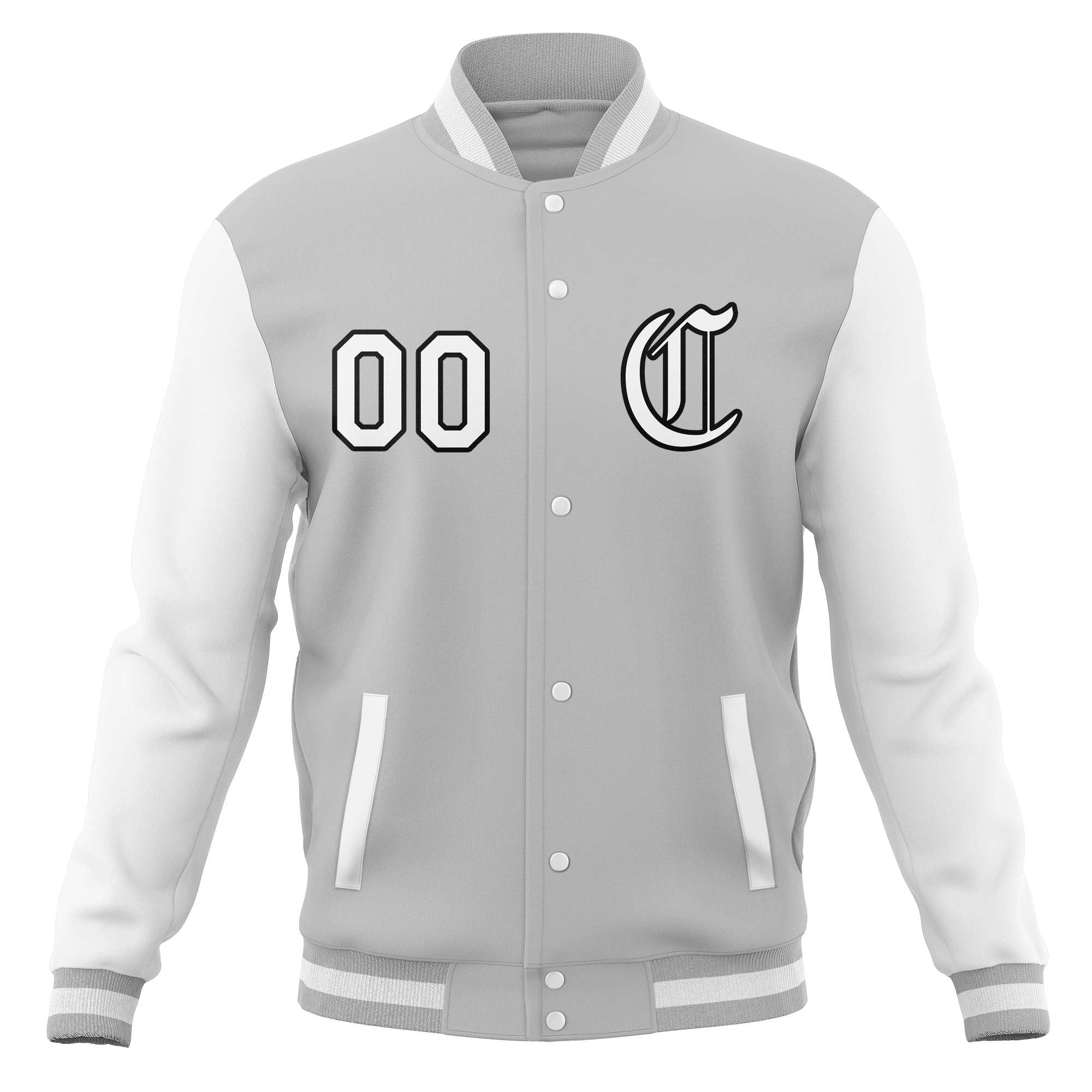 Vestes de baseball Varsity Letterman personnalisées à bouton-pression complète avec manches raglan