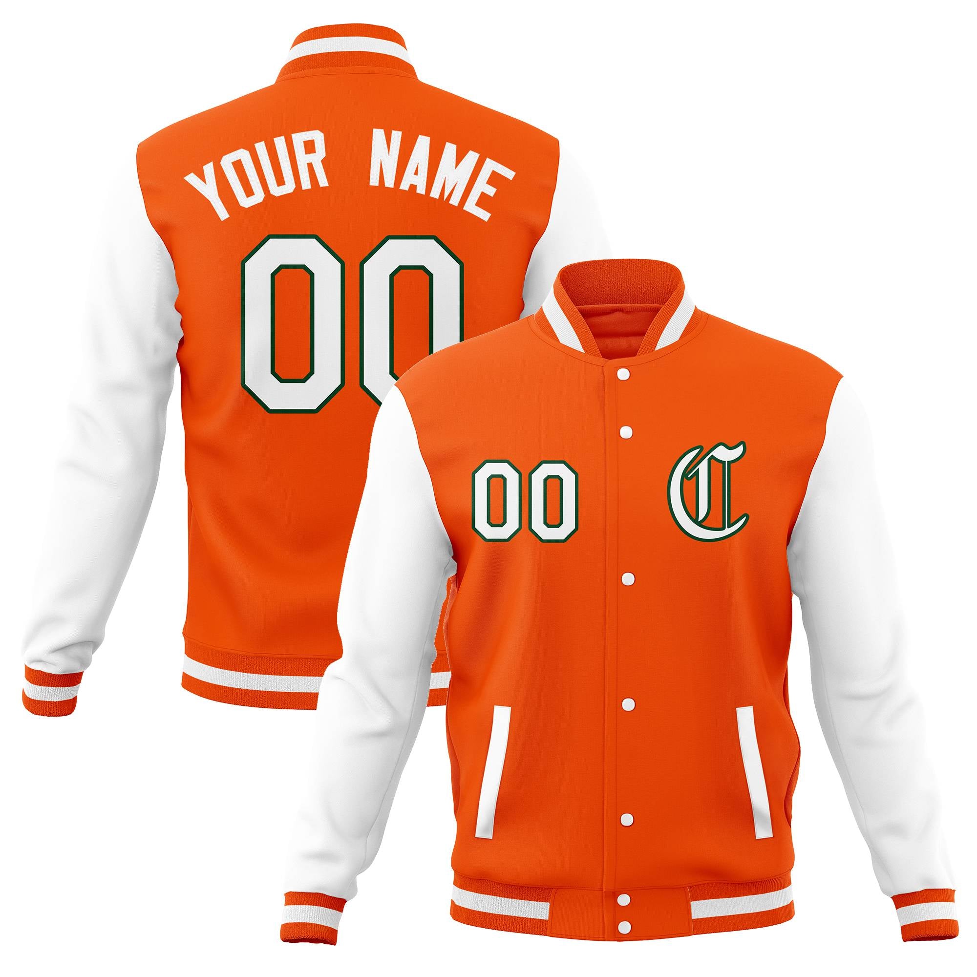 Custom Varsity Letterman Baseball Jackets Personalized Full-Snap Stitched Coats for Adults