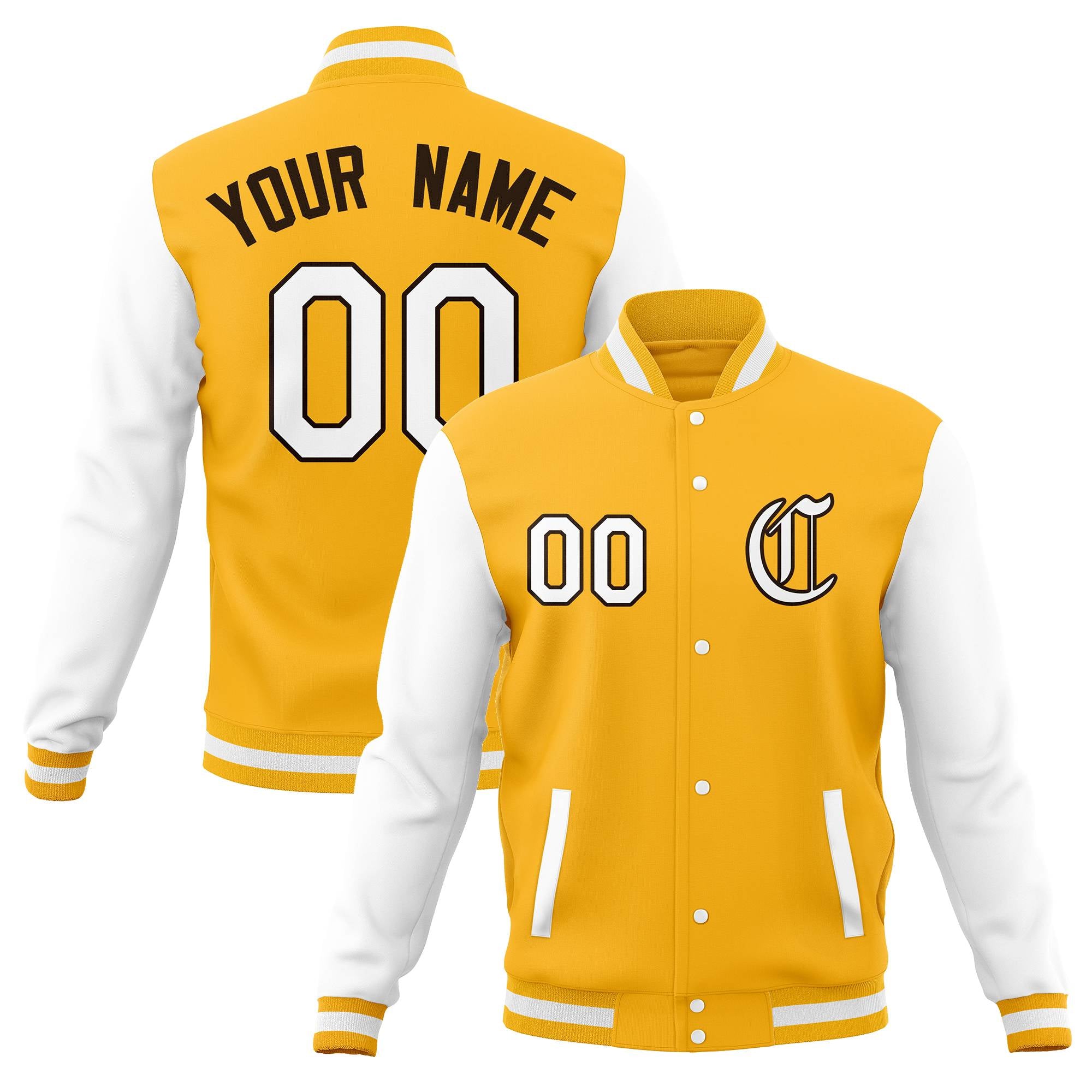 Custom Varsity Letterman Baseball Jackets Personalized Full-Snap Stitched Coats for Men Women