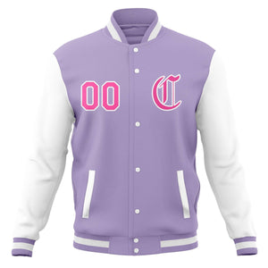 Custom Varsity Letterman Jackets Personalized Baseball Coats Full-Snap with Raglan Sleeves