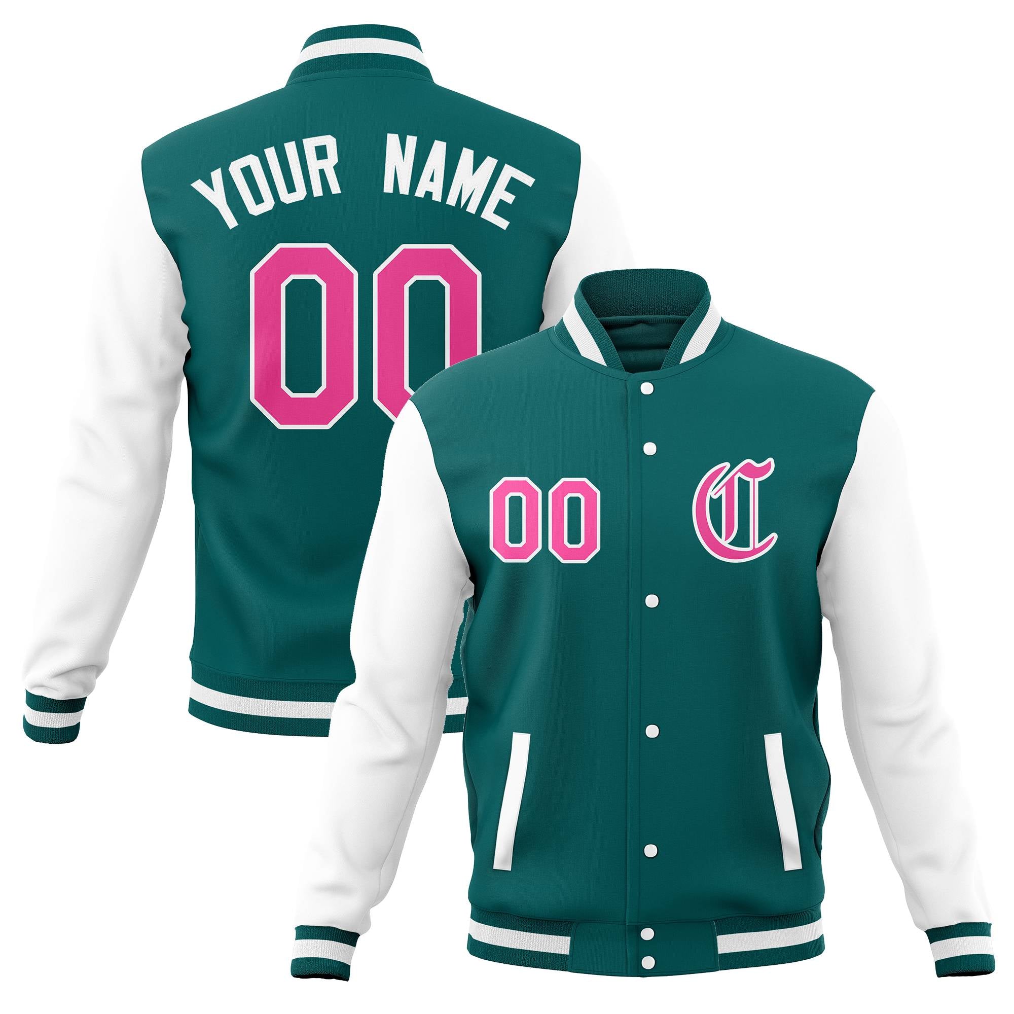 Custom Varsity Letterman Baseball Jackets Personalized Full-Snap Stitched Coats for Men Women