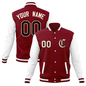 Custom Varsity Letterman Baseball Jackets Personalized Full-Snap Stitched Coats for Men Women