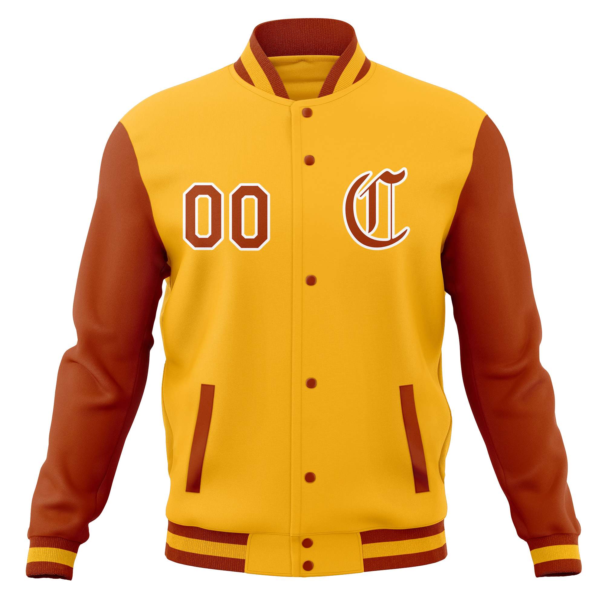 Custom Varsity Letterman Baseball Jackets Personalized Full-Snap Stitched Coats for Adults