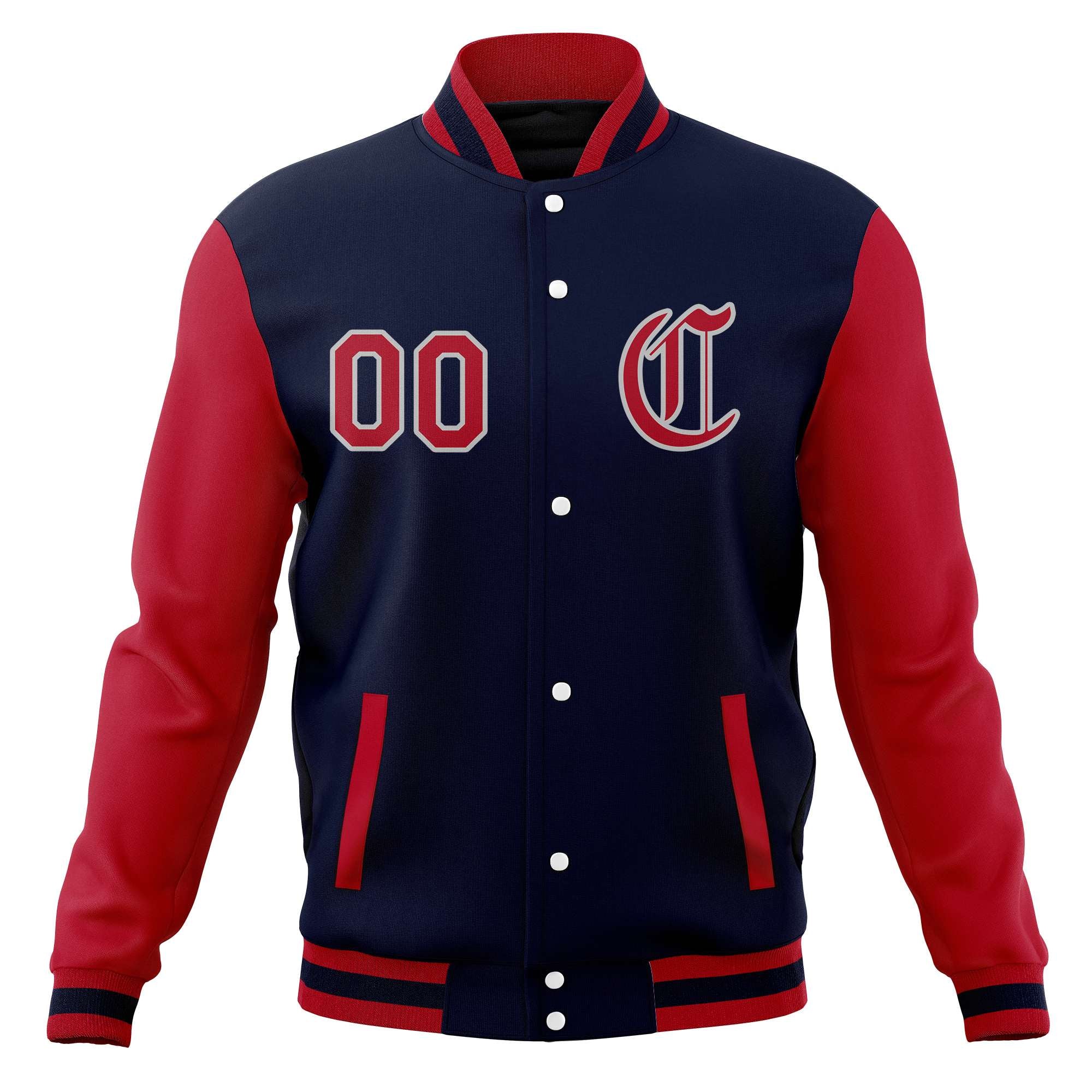 Custom Full-Snap Baseball Coats Raglan Sleeves Varsity Letterman Jackets