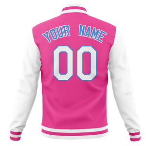 Custom Varsity Letterman Jackets Personalized Baseball Coats Full-Snap with Raglan Sleeves