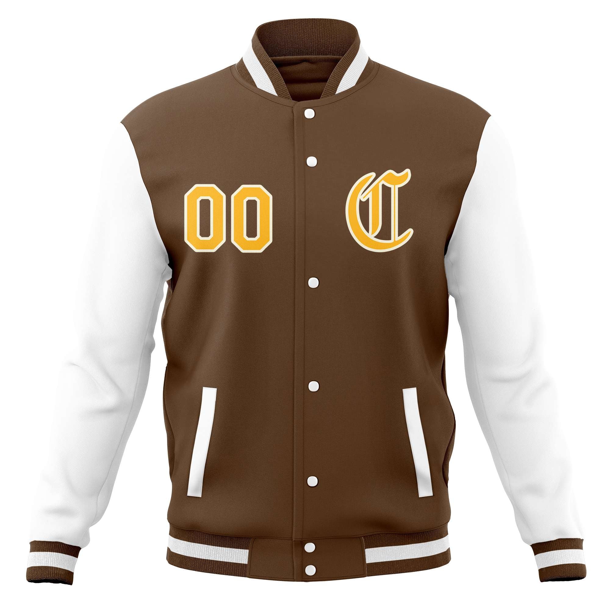 Custom Varsity Letterman Jackets Personalized Baseball Coats Full-Snap with Raglan Sleeves