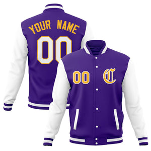 Custom Varsity Letterman Baseball Jackets Personalized Full-Snap Stitched Coats for Men Women