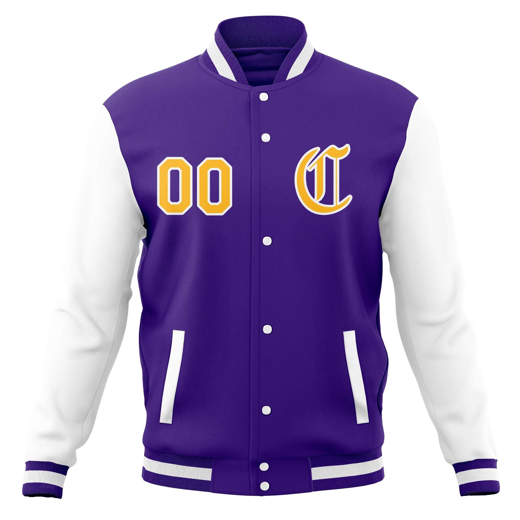 Custom Varsity Letterman Baseball Jackets Personalized Full-Snap Stitched Coats for Men Women