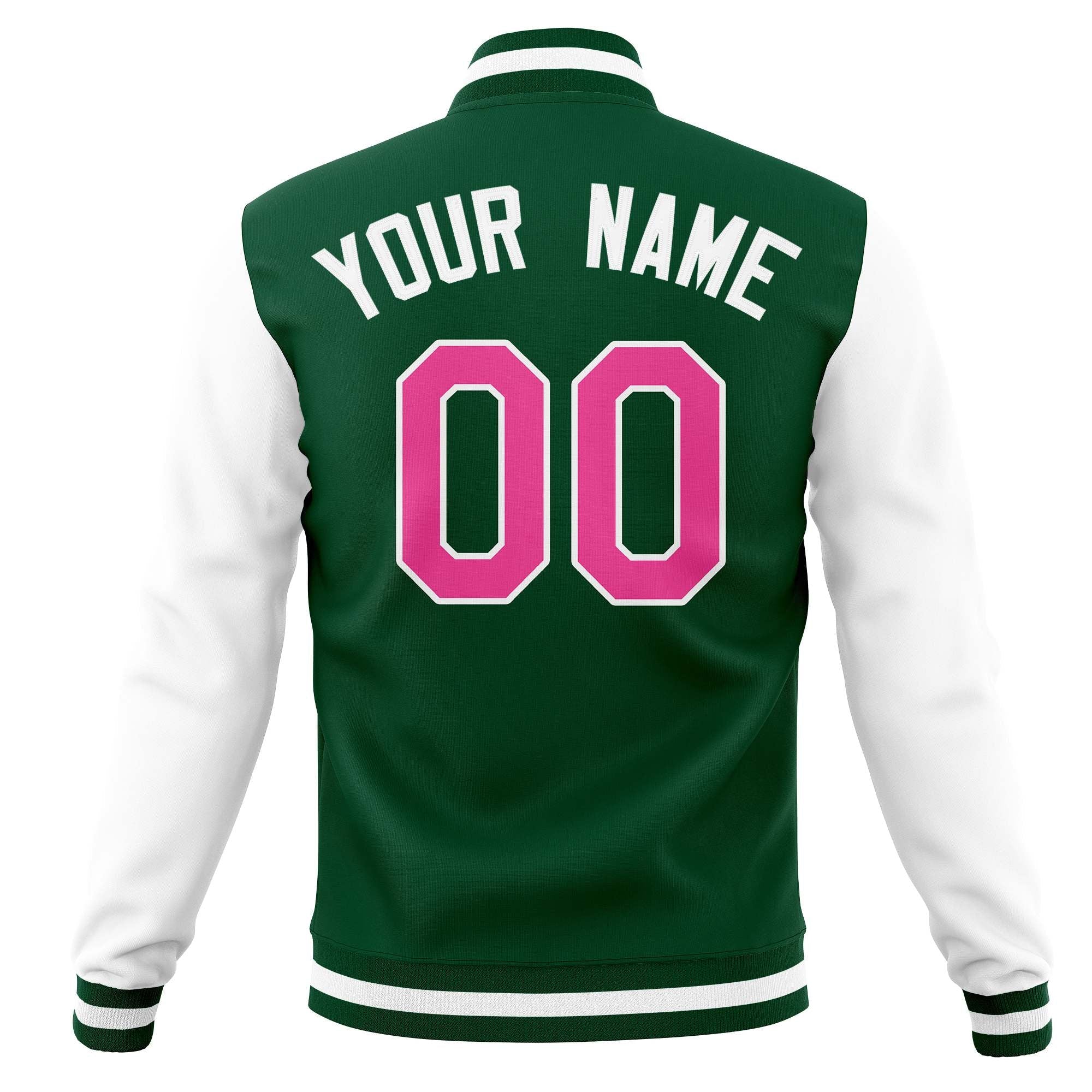 Custom Varsity Letterman Jackets Personalized Baseball Coats Full-Snap with Raglan Sleeves