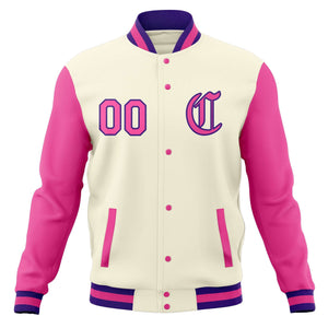 Custom Varsity Letterman Baseball Jackets Personalized Full-Snap Stitched Coats for Men Women