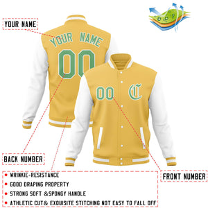 Custom Varsity Letterman Baseball Jackets Personalized Full-Snap Stitched Coats for Men Women