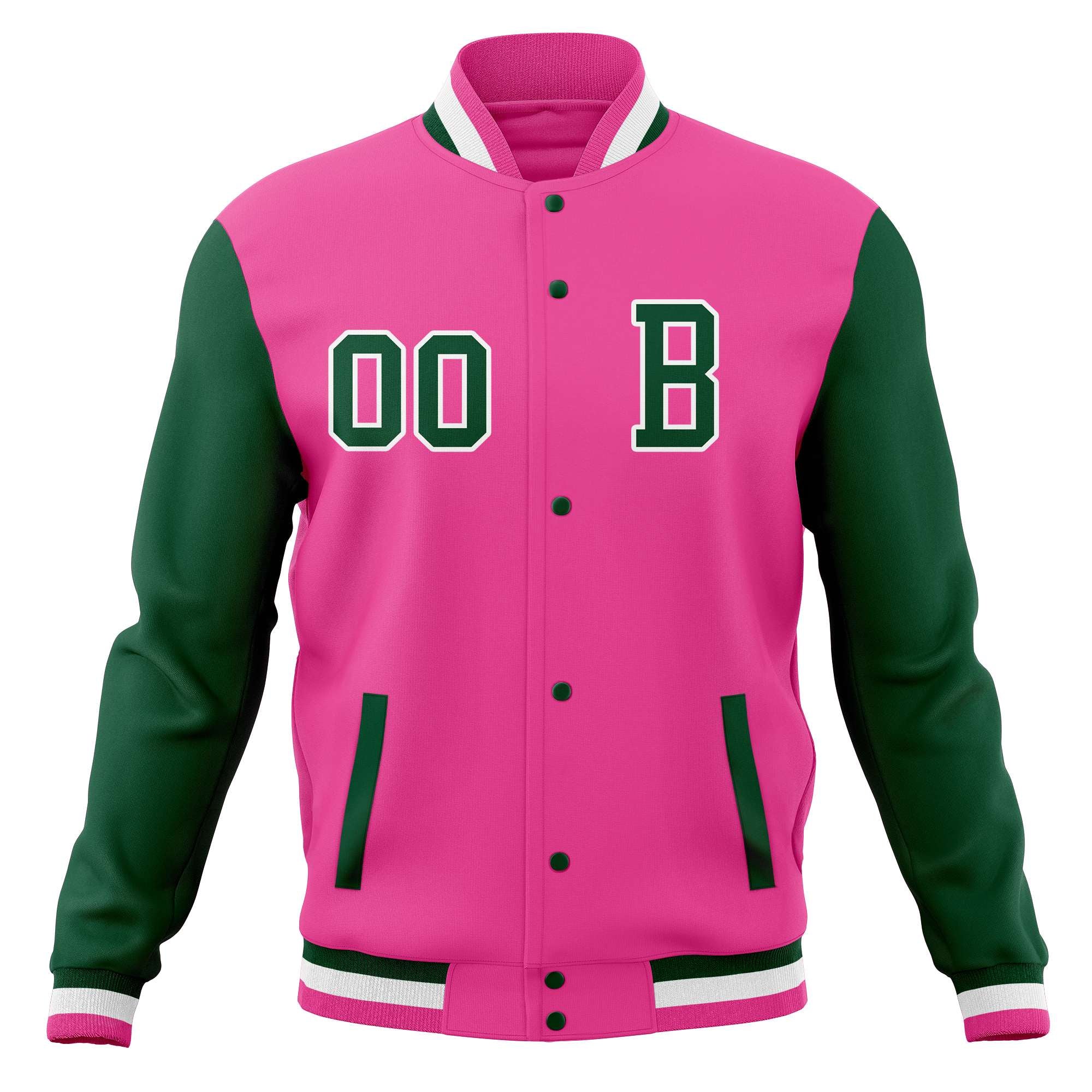 Custom Varsity Letterman Baseball Jacket Personalized Full-Snap Stitched Name Number