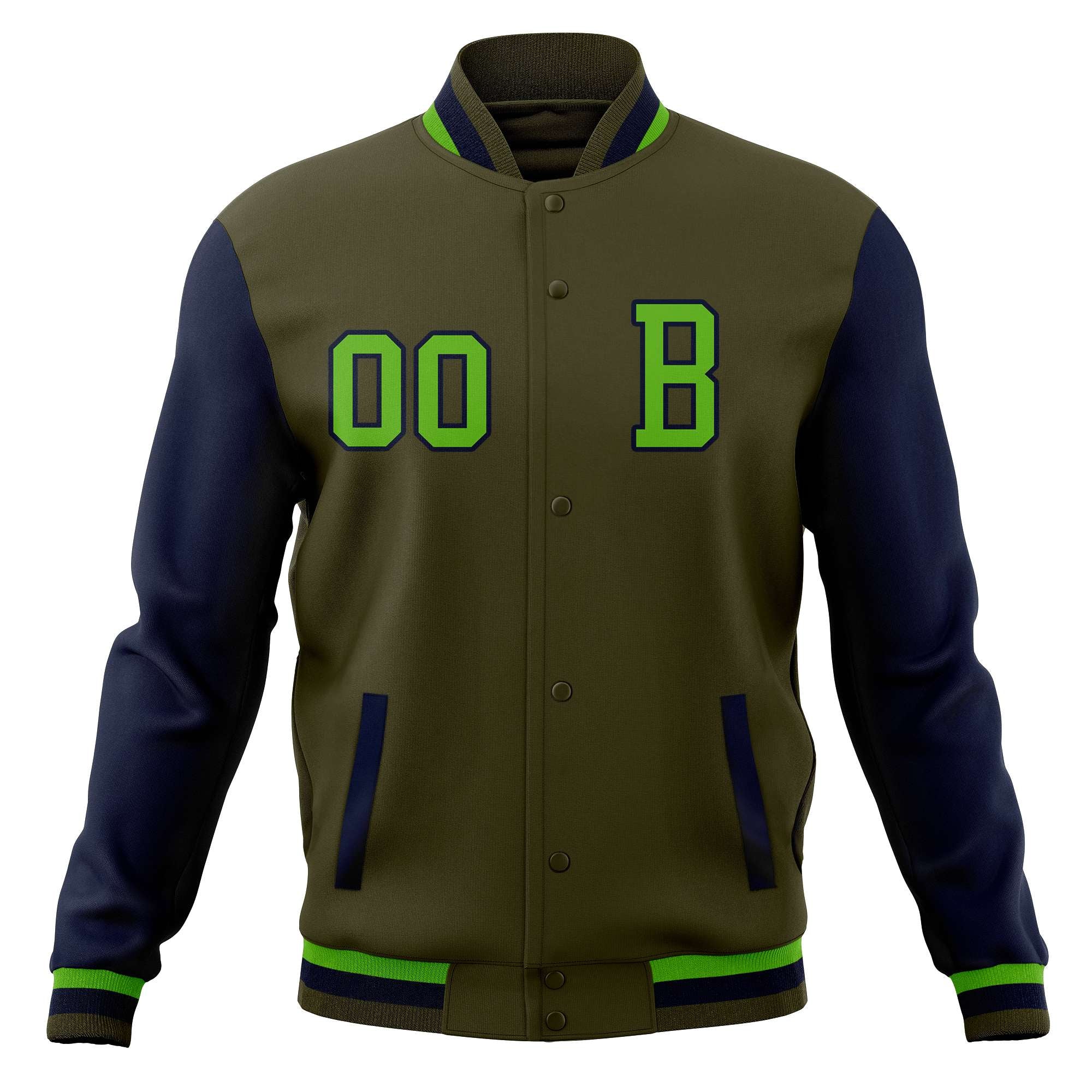 Manteaux de baseball personnalisés à boutons-pression, vestes Letterman universitaires fabriquées