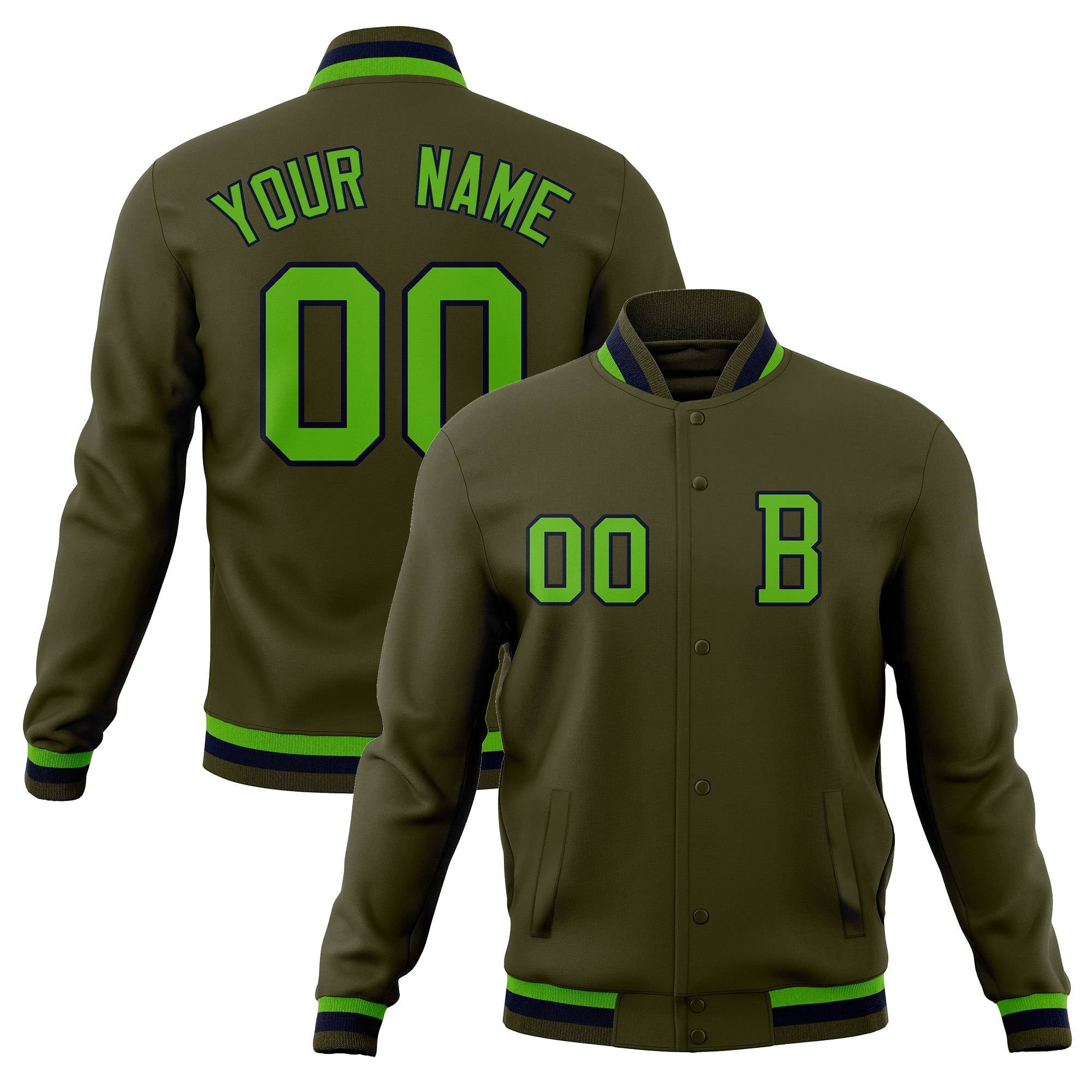 Custom Personalized Stitched Varsity Letterman Jacket and Full-Snap Baseball Coats