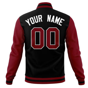 Custom Varsity Letterman Baseball Jacket Personalized Full-Snap Stitched Name Number