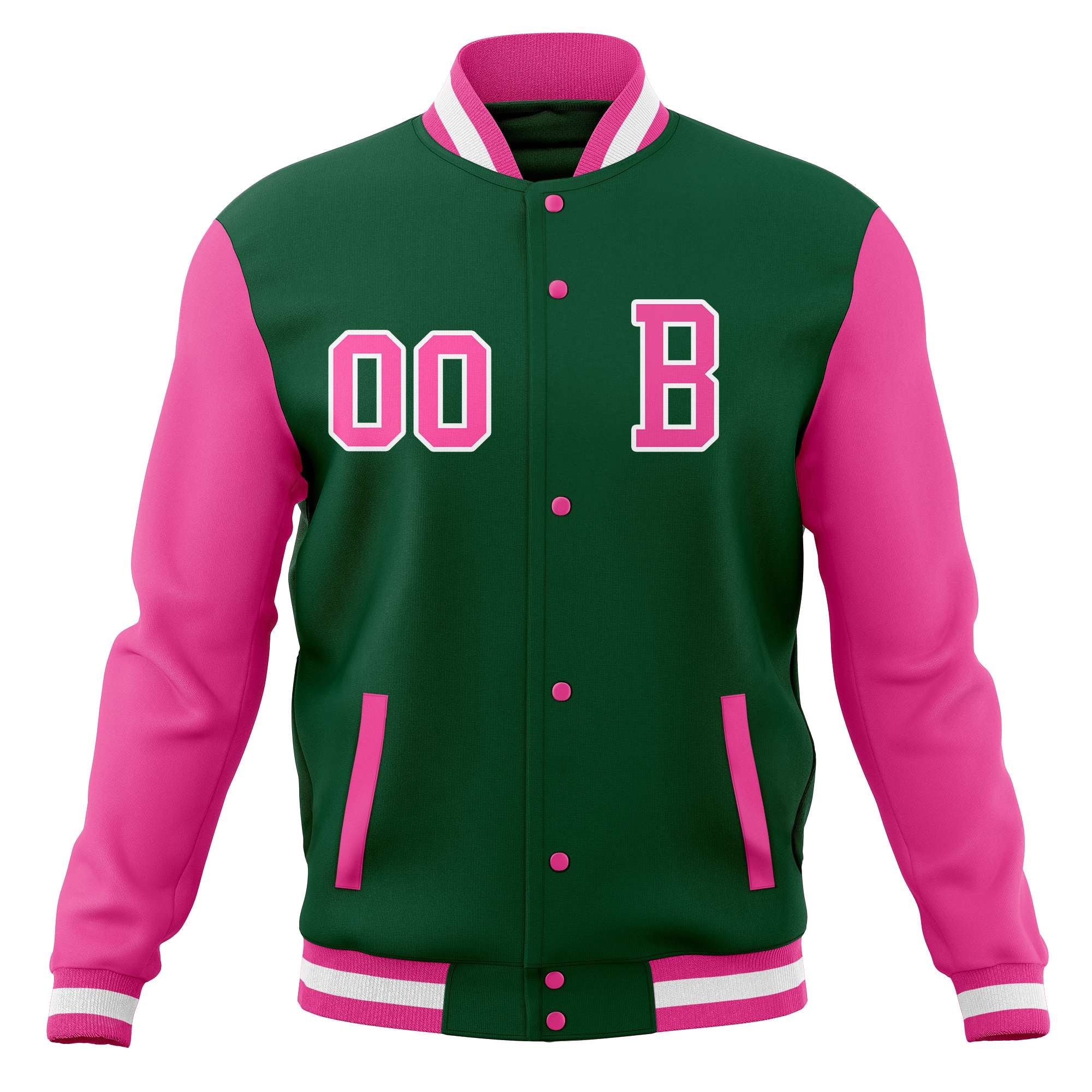 Custom Varsity Letterman Baseball Jacket Personalized Full-Snap Stitched Name Number