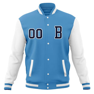 Custom Varsity Letterman Baseball Jacket Personalized Full-Snap Stitched Name Number