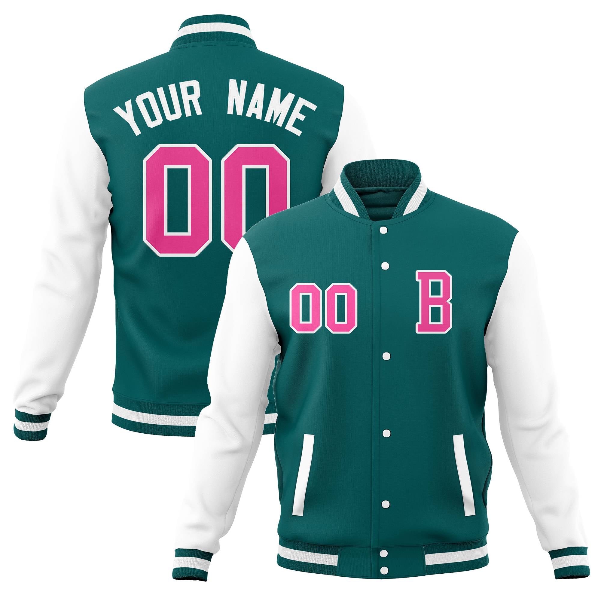 Custom Full-Snap Baseball Varsity Bomber Jackets with Personalized Coats