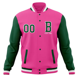 Veste Varsity Letterman personnalisée Manteau de baseball bombardier cousu personnalisé