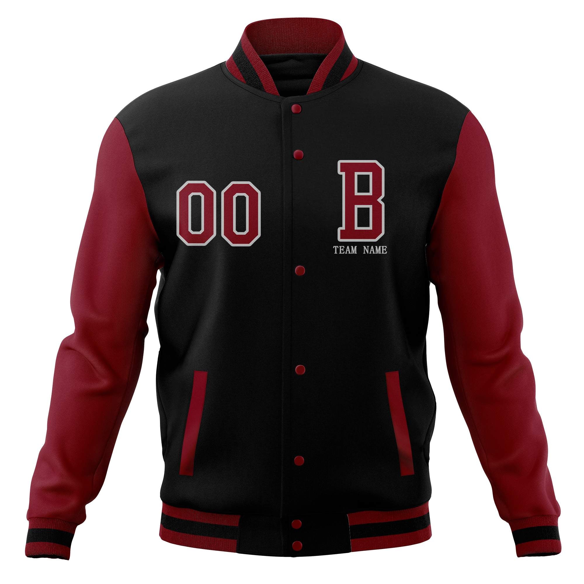 Veste Varsity Letterman personnalisée Manteau de baseball bombardier cousu personnalisé