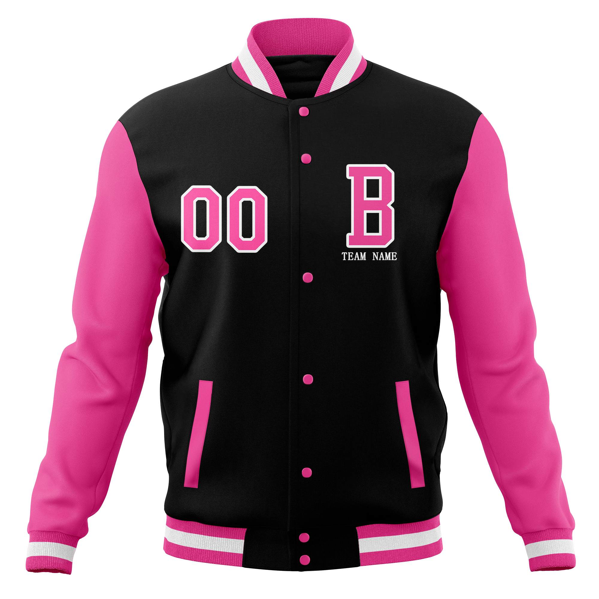 Custom Varsity Letterman Baseball Jacket Personalized Full-Snap Stitched Coats