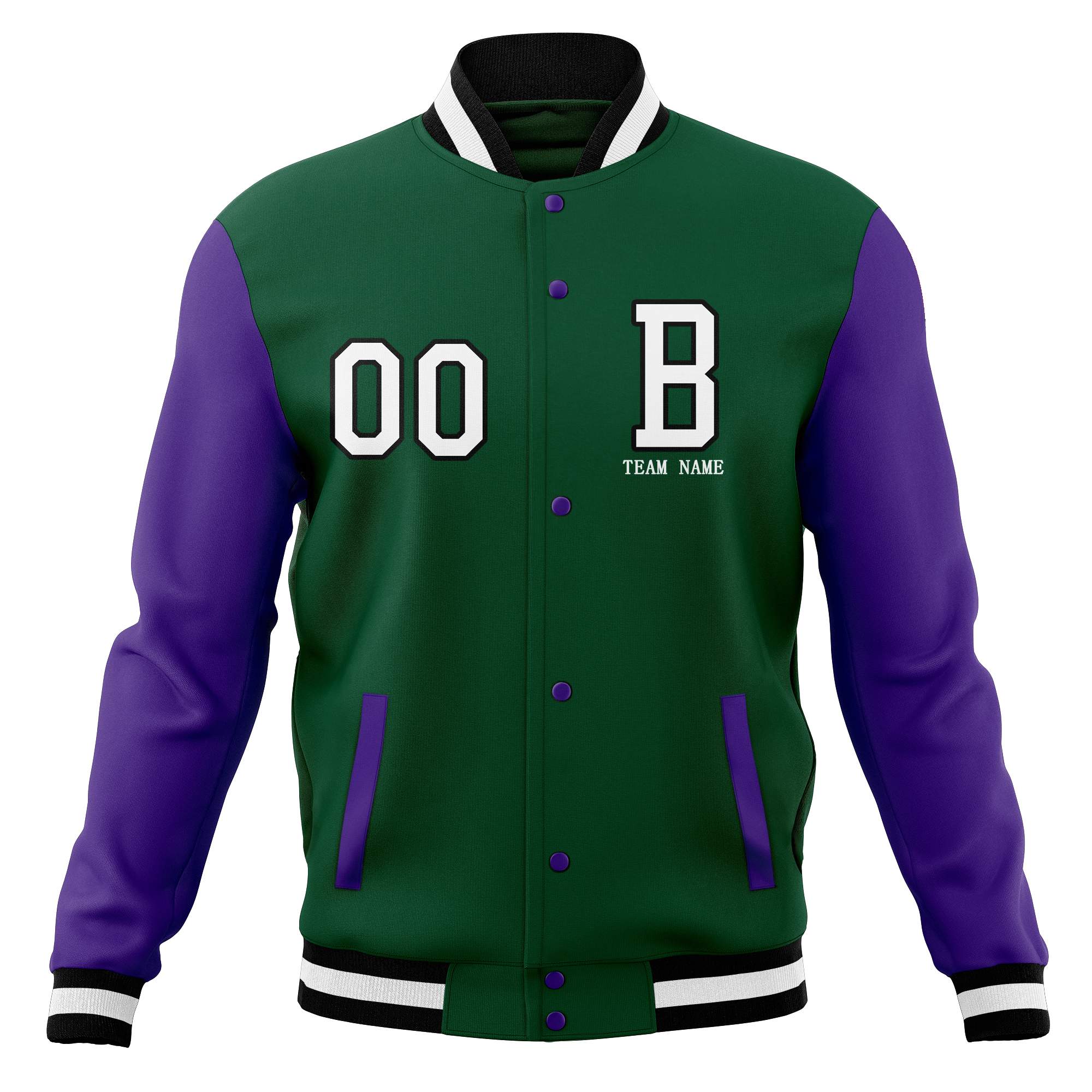 Custom Varsity Letterman Baseball Jacket Personalized Full-Snap Stitched Coats