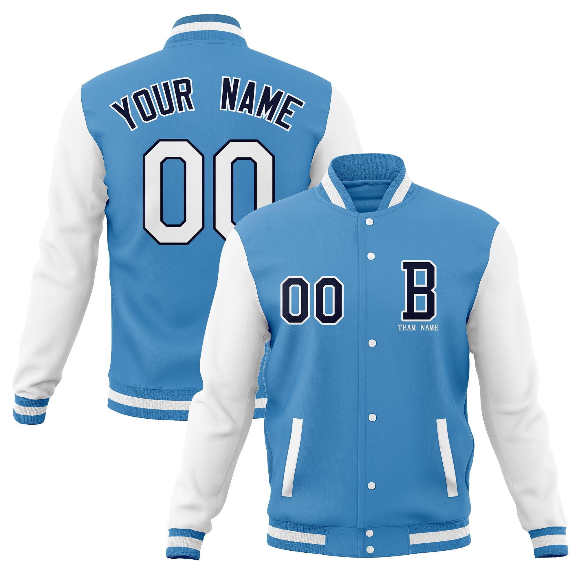 Custom Varsity Letterman Jacket Personalized Stitched Bomber Baseball Coat