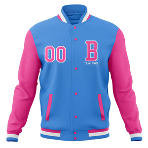 Custom Varsity Letterman Baseball Jacket Personalized Full-Snap Stitched Coats