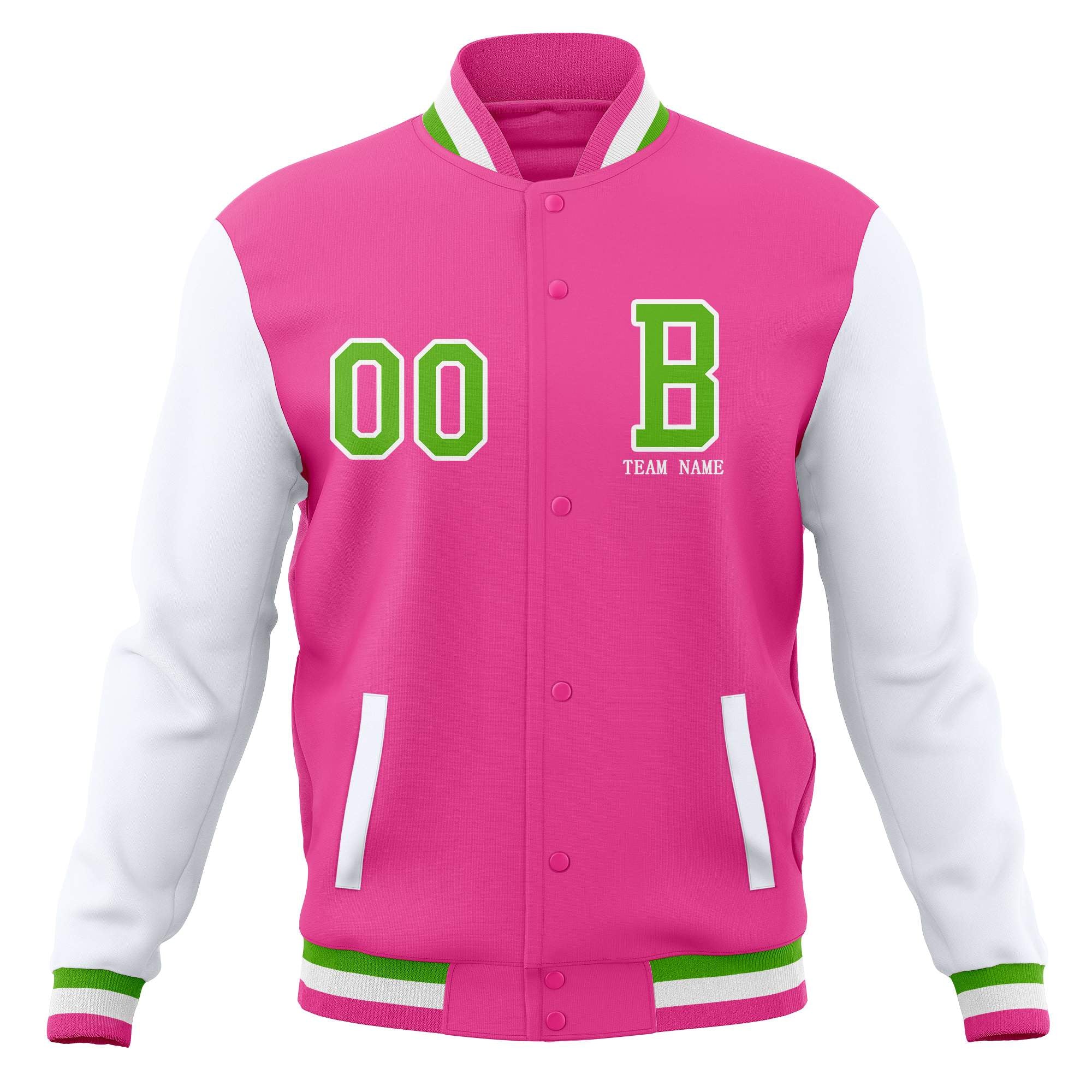 Custom Full-Snap Baseball Coats with Personalized Stitched Varsity Letterman Jacket