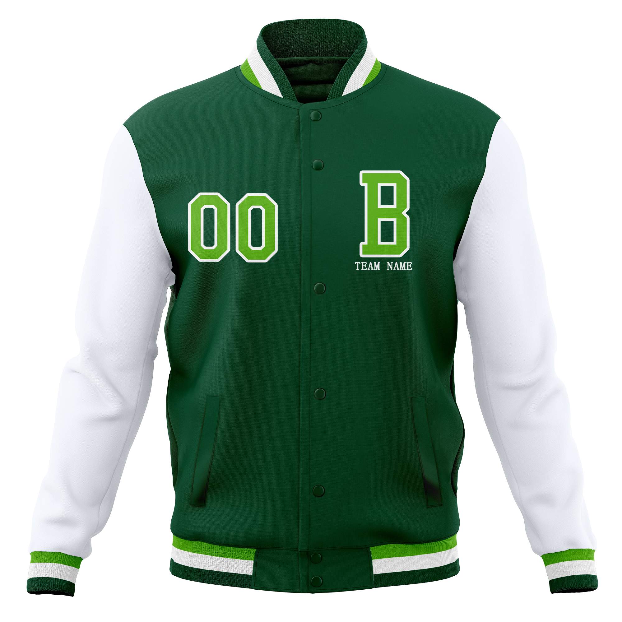 Custom Full-Snap Baseball Coats with Personalized Stitched Varsity Letterman Jacket