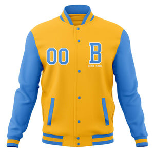 Custom Varsity Letterman Baseball Jacket Personalized Full-Snap Stitched Coats