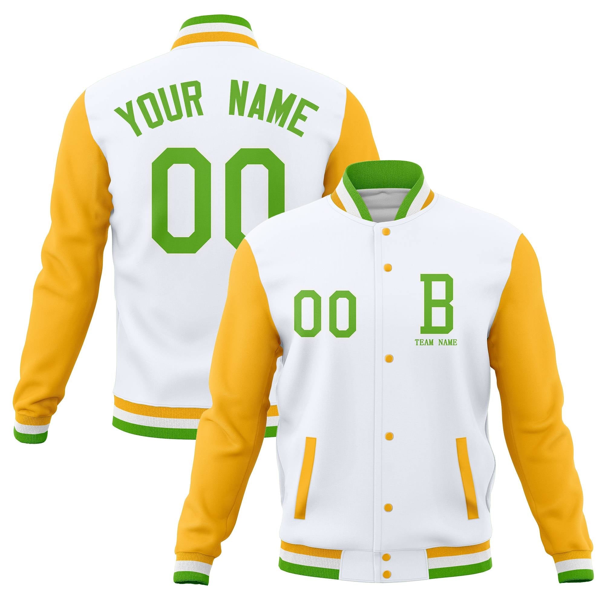 Custom Full-Snap Baseball Coats and Personalized Stitched Varsity Jackets