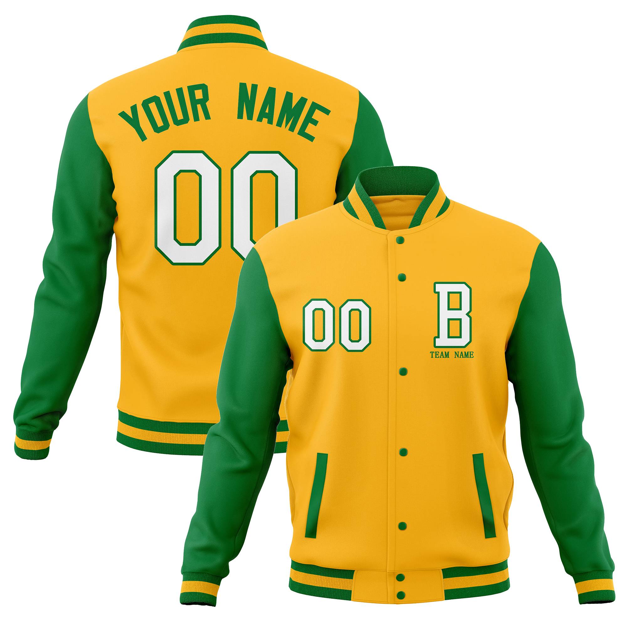 Custom Full-Snap Baseball Varsity Jackets with Personalized Coats