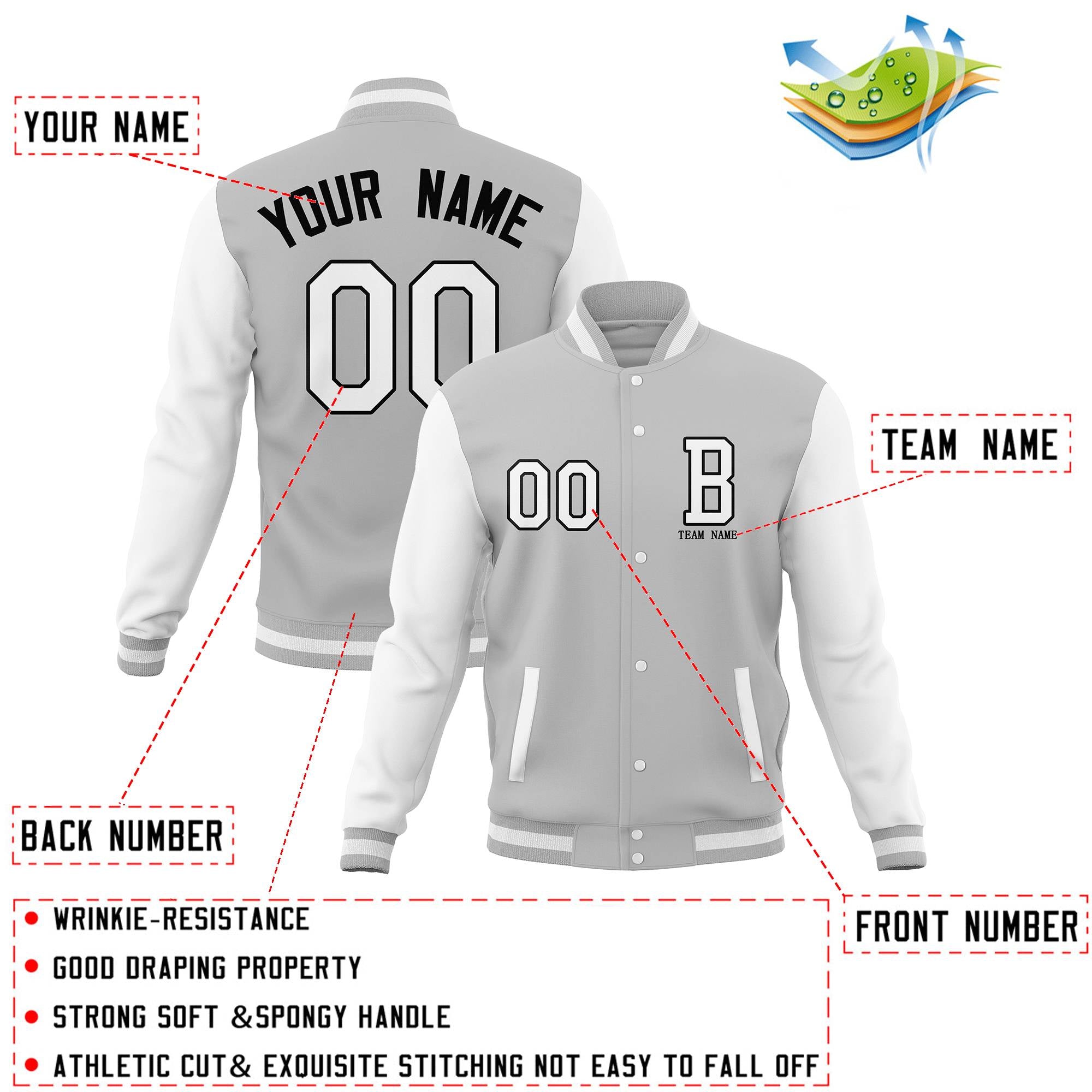 Custom Personalized Stitched Varsity Jacket and Full-Snap Baseball Coats