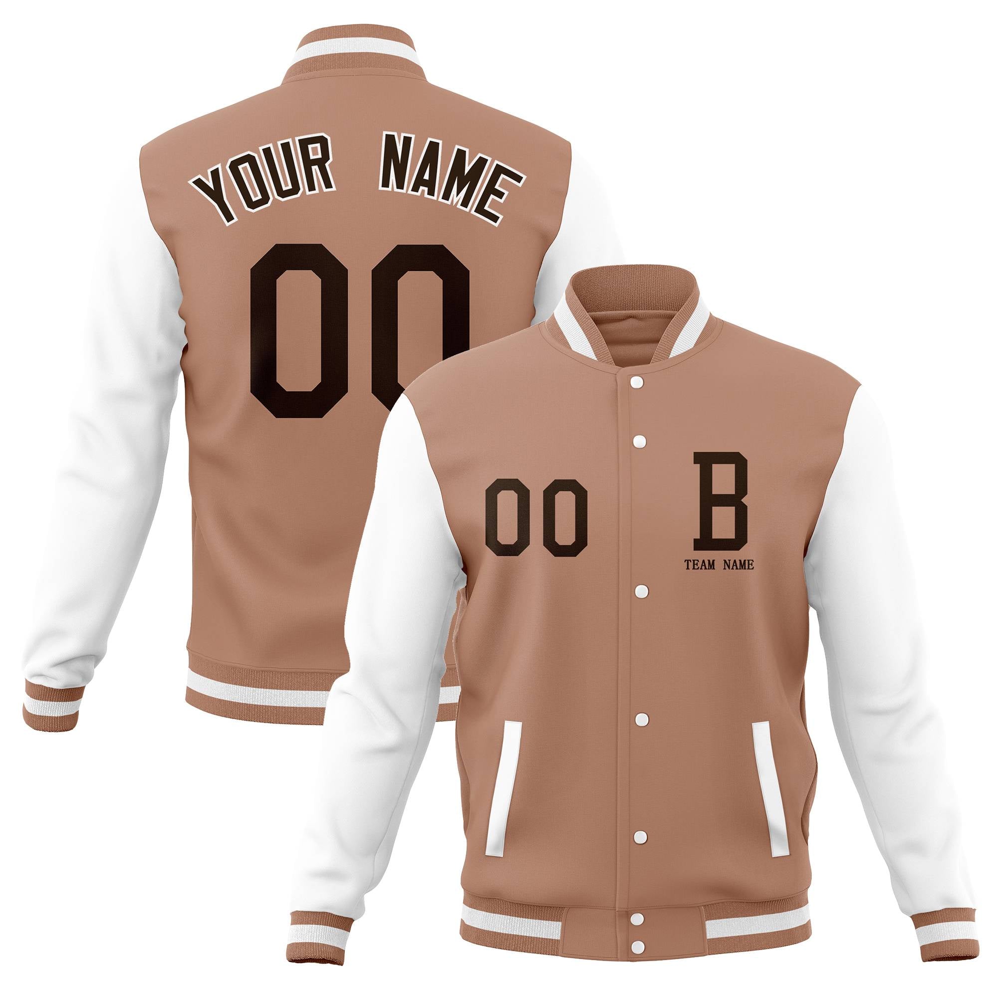 Custom Full-Snap Baseball Coats with Personalized Stitched Varsity Letterman Jacket