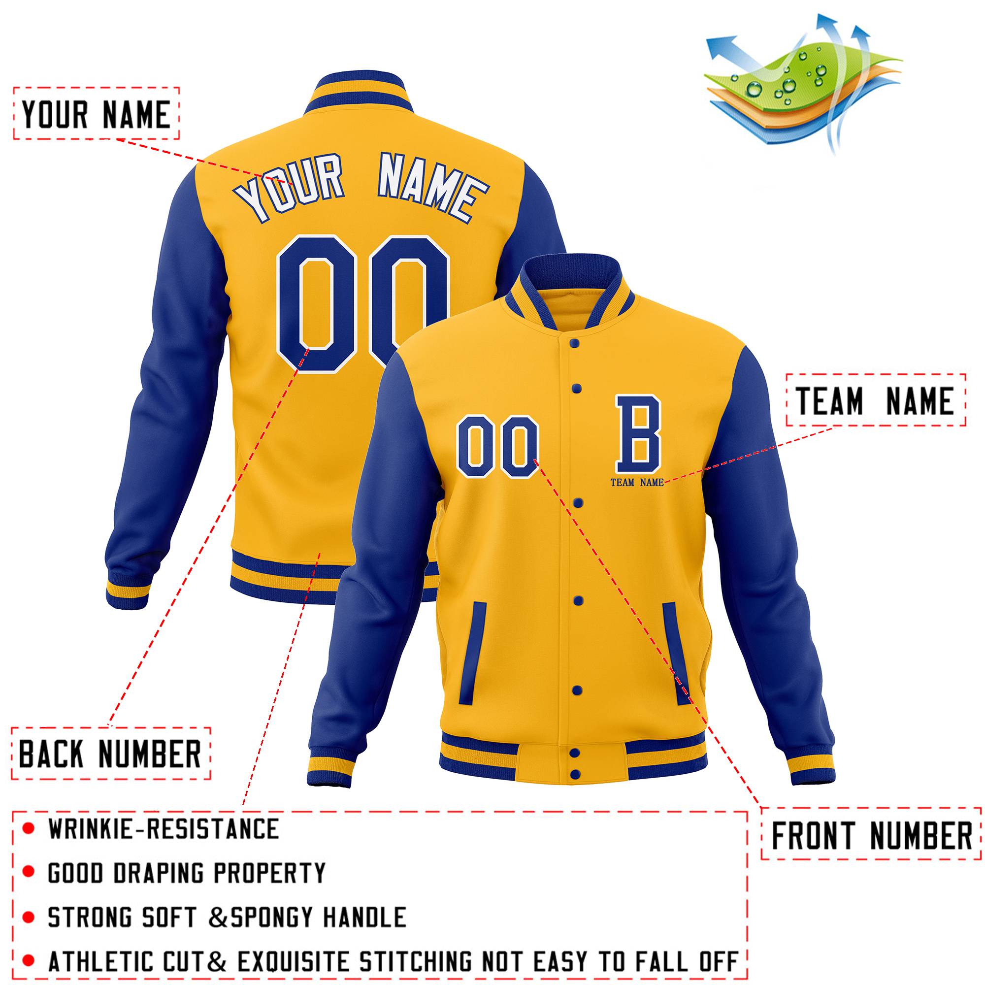 Custom Full-Snap Baseball Coats and Personalized Stitched Varsity Jackets