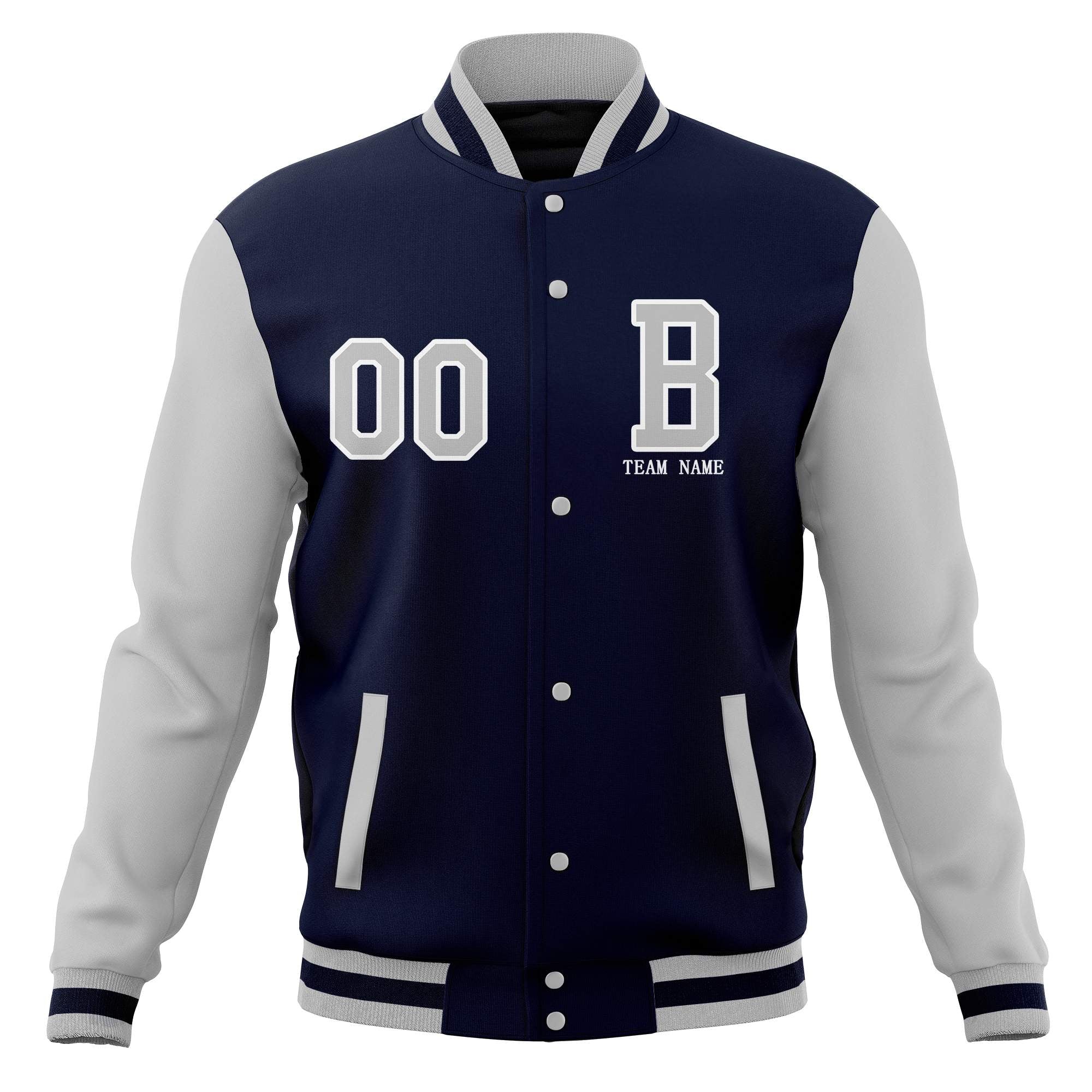 Custom Full-Snap Baseball Coats with Personalized Stitched Varsity Letterman Jacket