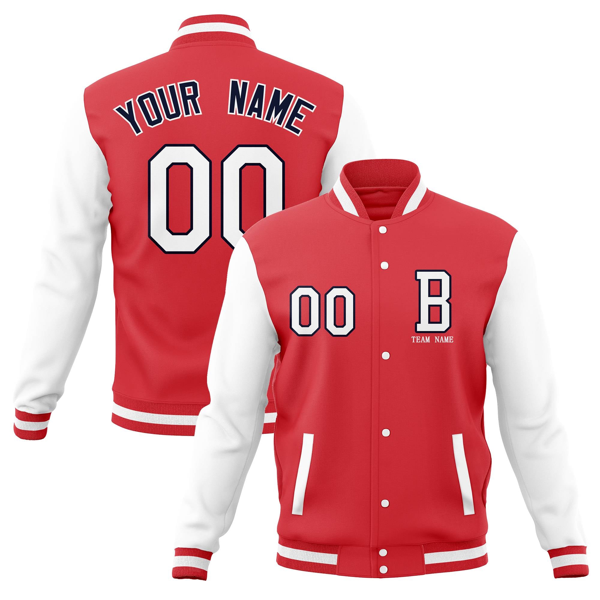 Custom Varsity Letterman Jacket Personalized Stitched Bomber Baseball Coat