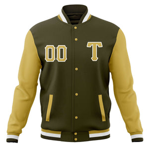 Vestes de baseball décontractées personnalisées Varsity Letterman manteaux à bouton-pression pour adultes