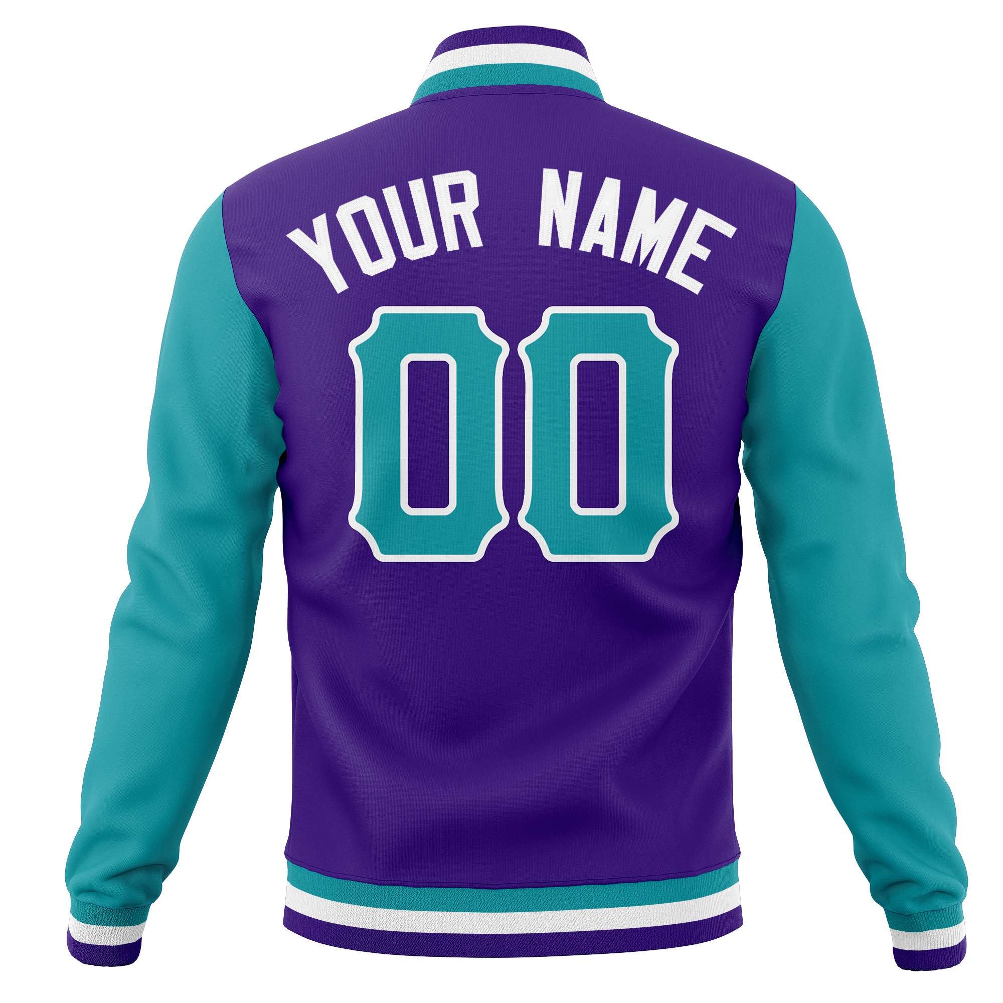 Custom Men's Casual Baseball Coats Varsity Letterman Full-Snap Jackets