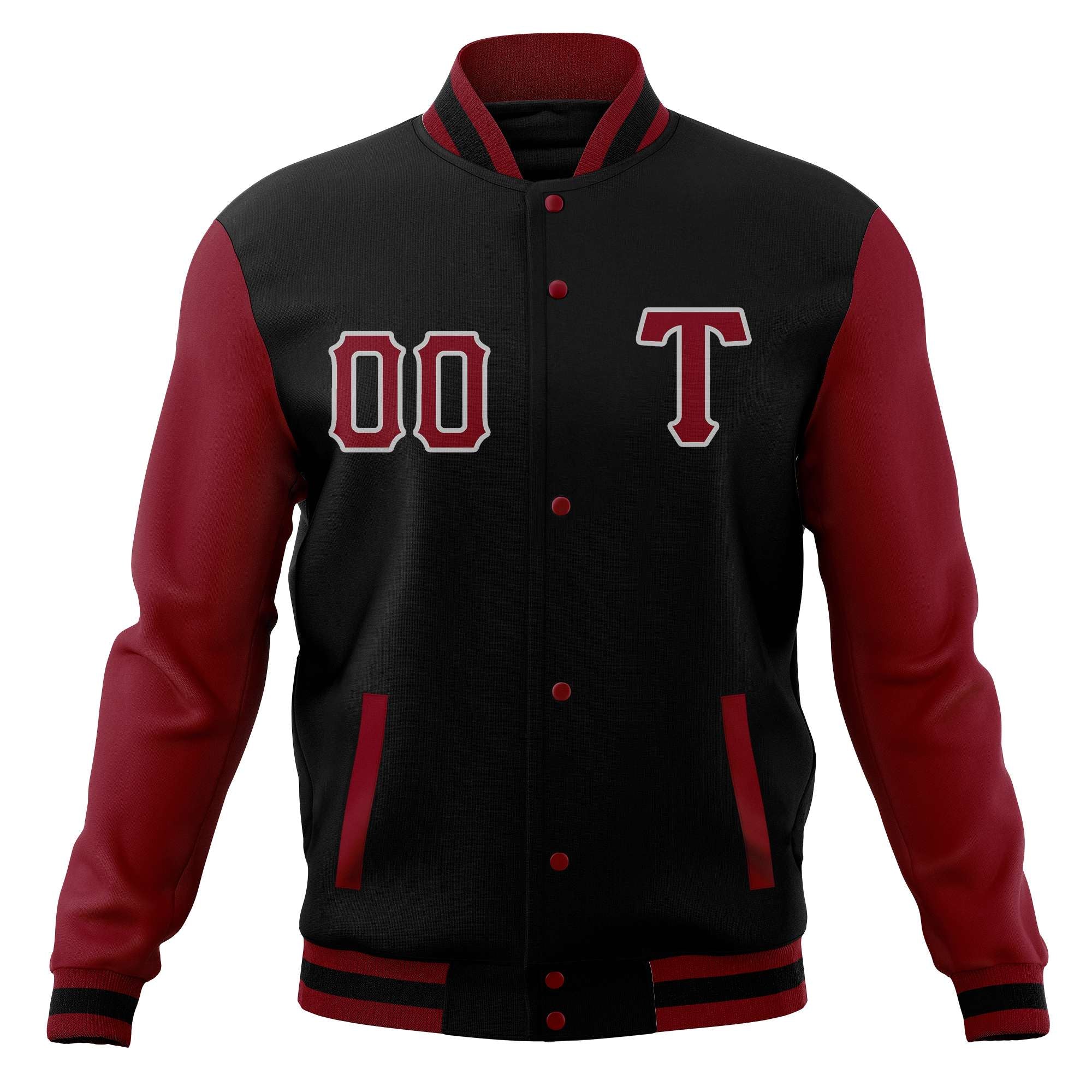 Veste de baseball universitaire personnalisée pour homme Mélange de coton Manteaux Letterman