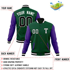 Custom Adult Full-Snap Baseball Varsity Letterman Jackets Cotton Blend Coats