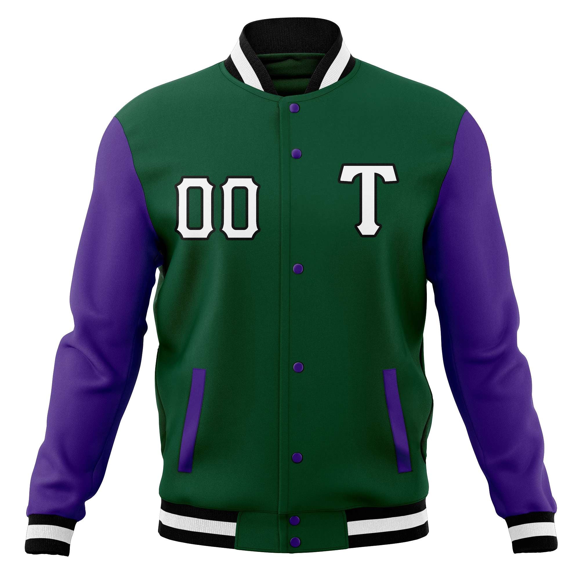 Custom Adult Full-Snap Baseball Varsity Letterman Jackets Cotton Blend Coats