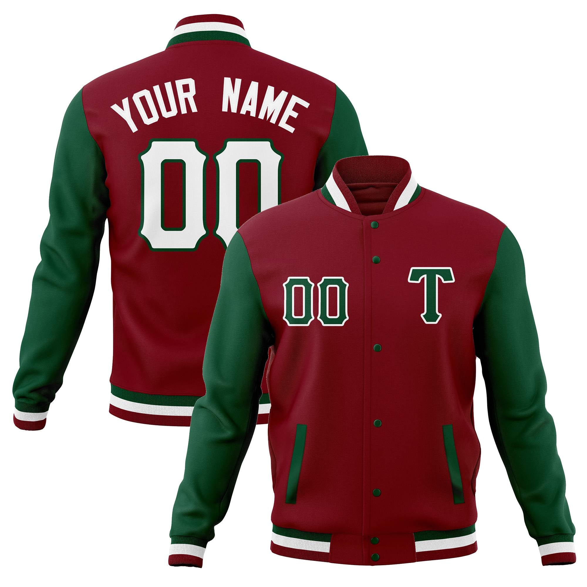 Custom Adult Full-Snap Baseball Varsity Letterman Jackets Cotton Blend Coats