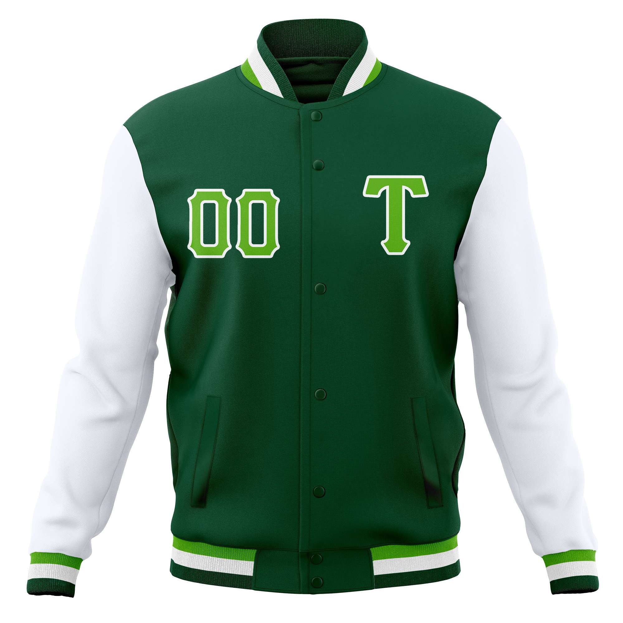 Vestes de baseball personnalisées en mélange de coton à boutons-pression, manteaux Letterman universitaires