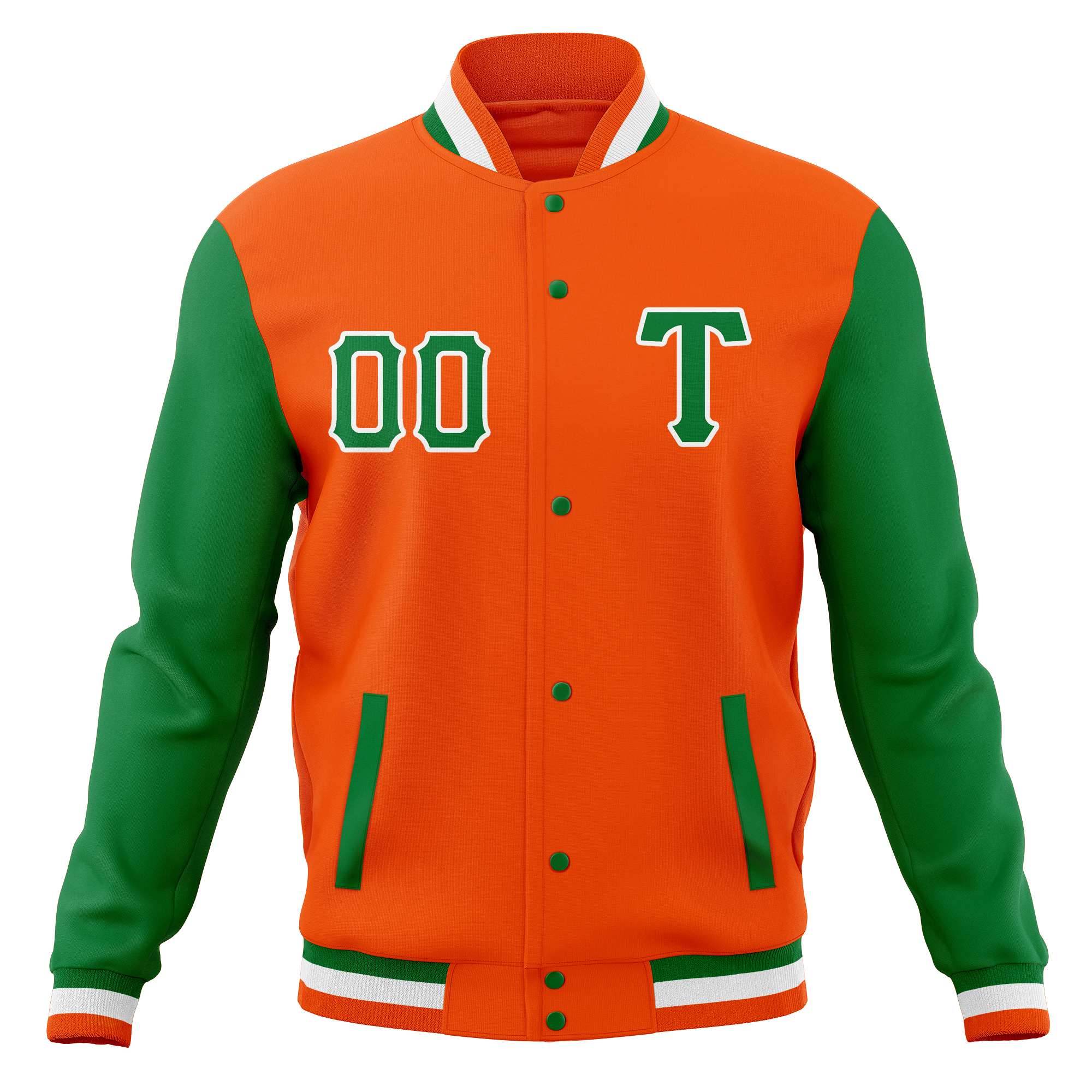 Custom Full-Snap Cotton Blend Baseball Jackets Varsity Letterman Coats