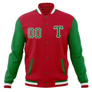 Custom Cotton Blend Baseball Jackets Varsity Letterman Full-Snap Coats for Adults