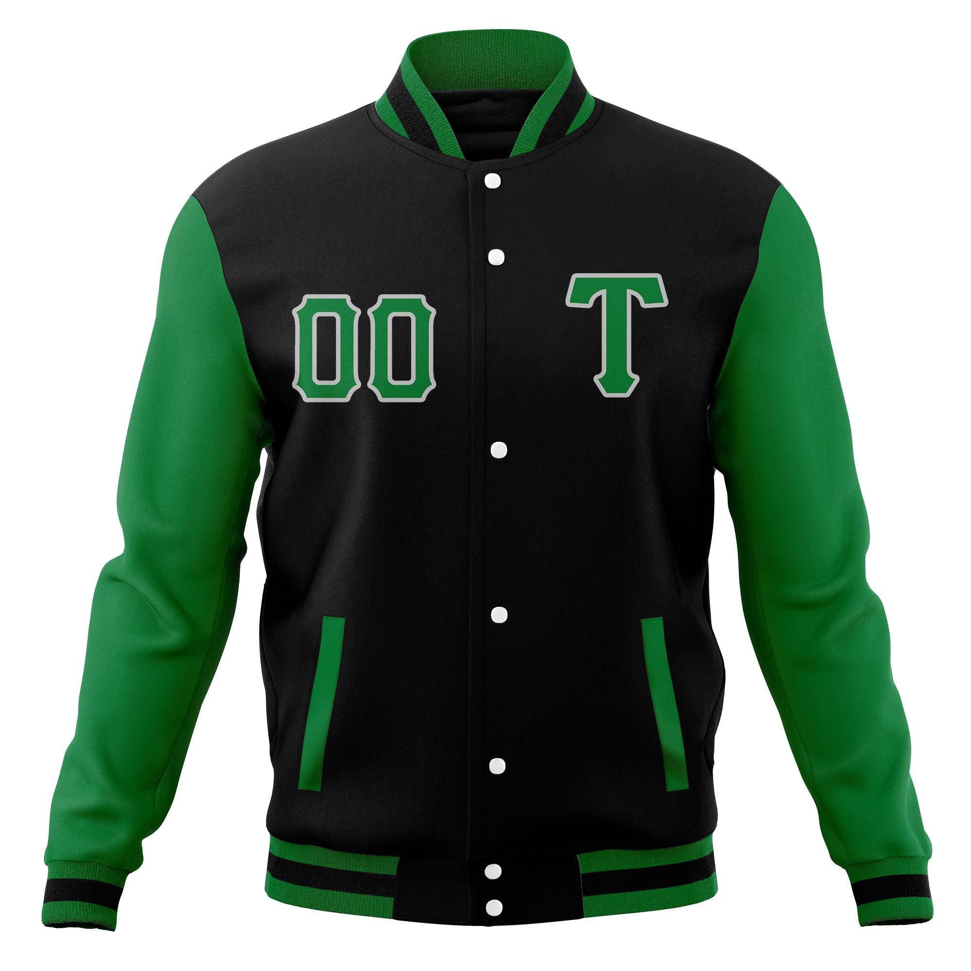 Vestes de baseball personnalisées en mélange de coton à boutons-pression, manteaux Letterman universitaires