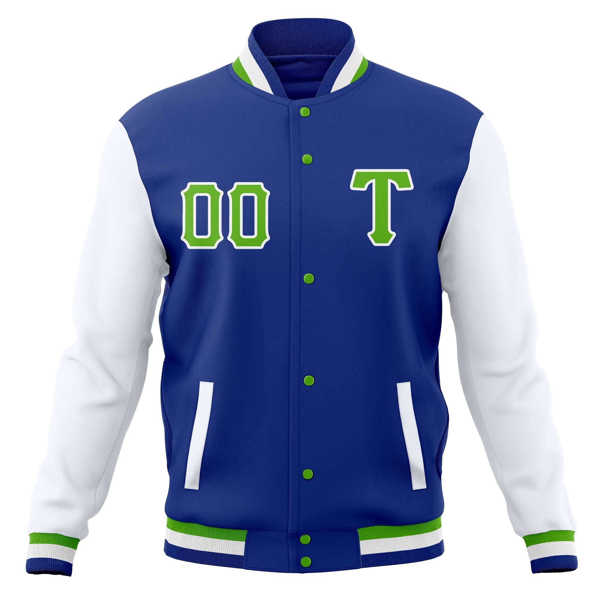 Custom Adult Full-Snap Baseball Varsity Letterman Jackets Cotton Blend Coats